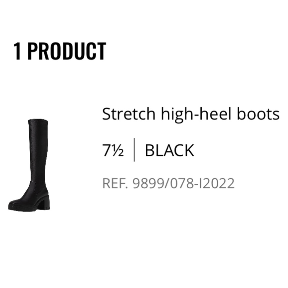 Stretch high heel boots